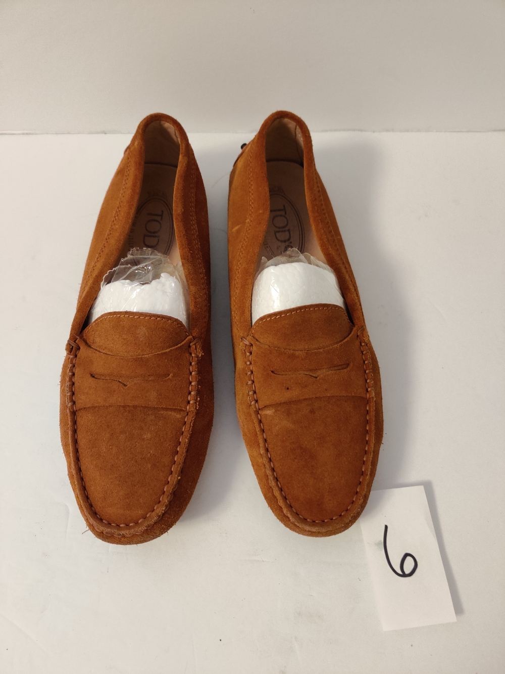 Tod's Gommino Suede Penny Loafers Brown 38 US 7.5